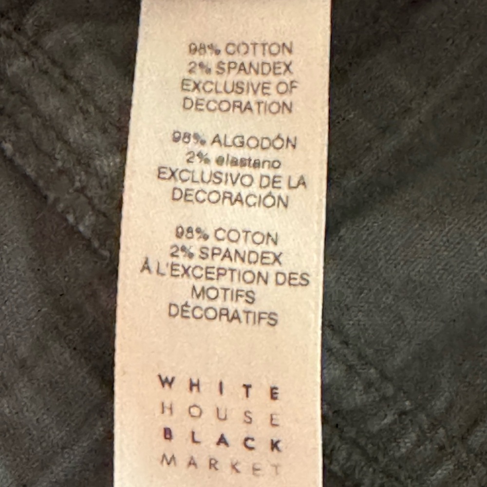 White House Black Market Utility Vest Womens Army Green 14 - Picture 9 of 13